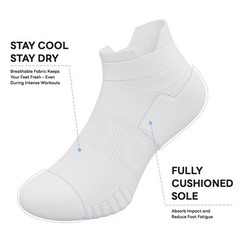 Ankle Compression Socks for Men and Women 6 Pairs Cushioned Low Cut Athletic …