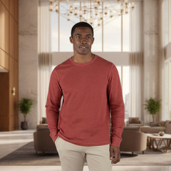 Tailor Vintage Airotec Performance Stretch Waffle Long Sleeve Crew Tee
