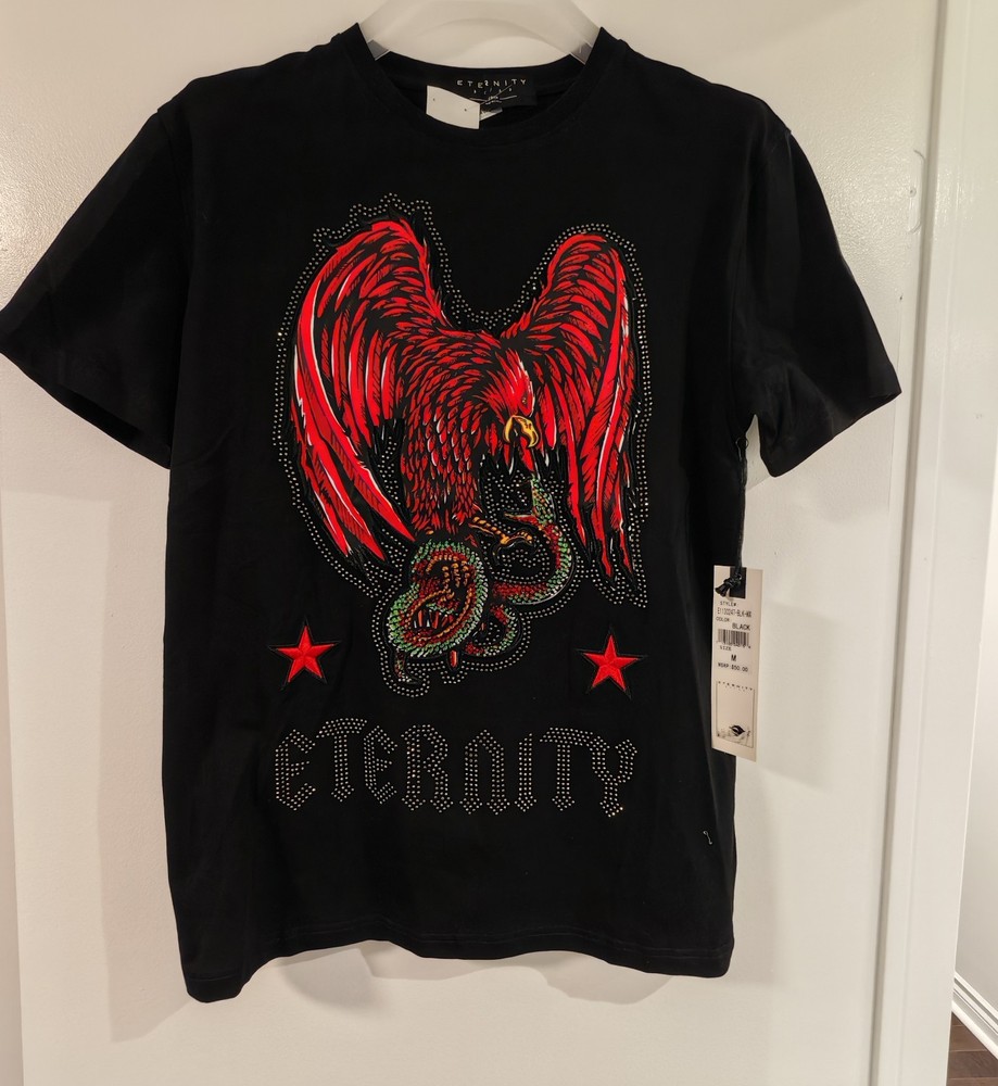 ETERNITY BC /AD Embellished Eagle Print T-Shirt