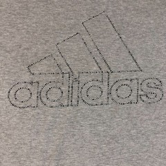 Adidas Shirt Mens XL Gray Solid Graphic Logo Print Amplifier Tee Sportswear