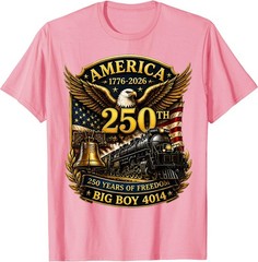 Big Boy 4014 Train USA 250th Anniversary Patriotic American T-Shirt