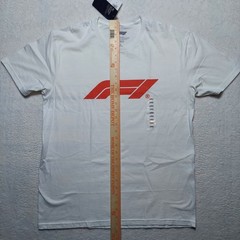Formula 1 T-Shirt Mens Large White Brand New F1 Logo Graphic Tee Hybrid Apparel
