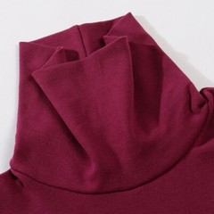 Men Cotton High Neck Pullover T-shirts Long Sleeve Tops Stretch Undershirt Basic
