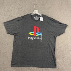 Ripple Junction T-Shirt Mens 2XL Gray Play Station Graphic Gamer Retro Casual