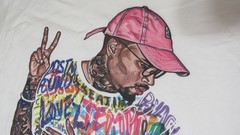 Chris Brown Breezy Graffiti Design Cotton T-Shirt Tee White Men’s Size XL