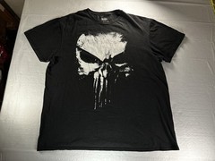 Marvel Punisher Shirt Adult XL Black Distressed Skull Graphic Mad Engine Tee