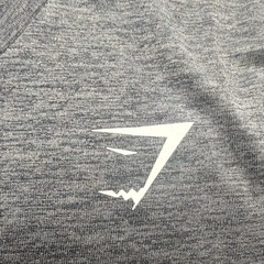 Gymshark Men’s Dark Gray Short Sleeve Logo T-Shirt Size L Crew Neck Knit