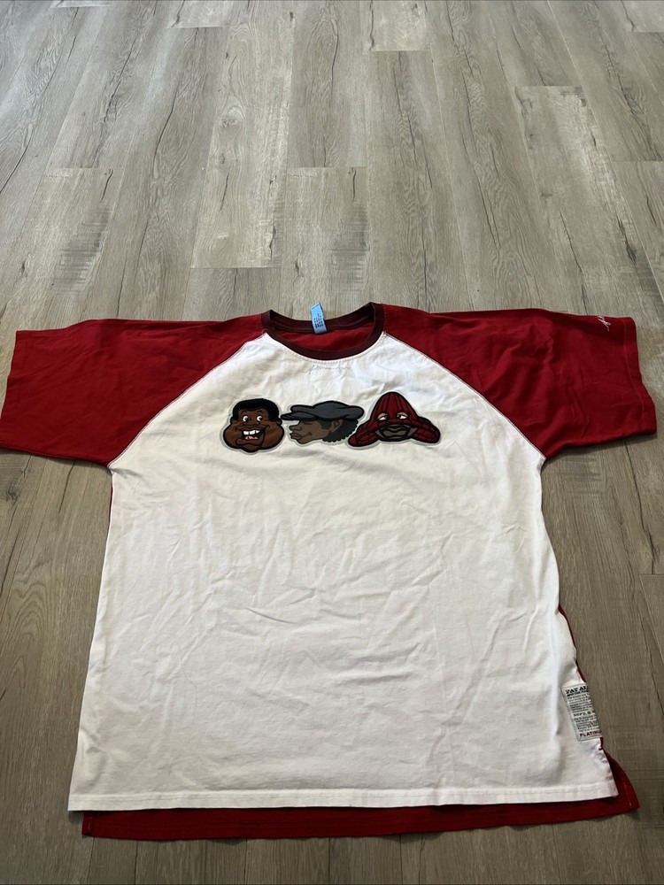 Vintage Platinum Fubu Fat Albert T-Shirt Men’s Xl Red White Y2K Streetwear