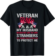 Veteran Wife USA Veterans Day US Army Veteran Mother’s Day Gift T-Shirt