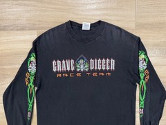 Vintage Grave Digger Race Team T-Shirt XL Men’s Monster Truck Y2K Grunge Skull