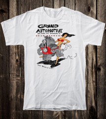 Hot Rod Tee T Shirt Drag Race Racing Speed Shop Grand Auto Parts Illinois