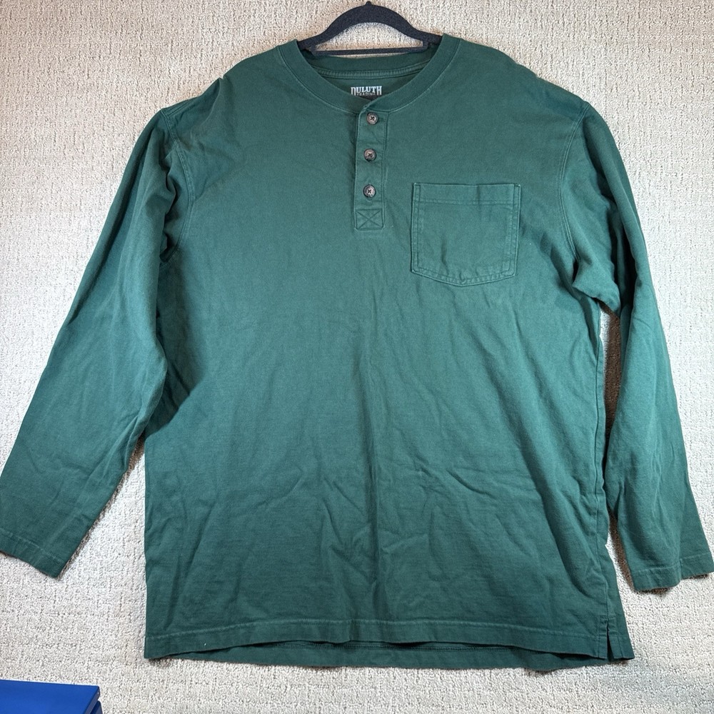 Duluth Trading Co. 100% Cotton Longtail T Long Sleeved T-Shirt LARGE Relaxed Fit