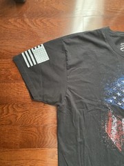 Grunt Style Shirt Mens XL American Flag Spartan Helmet “THIS WE’LL DEFEND”