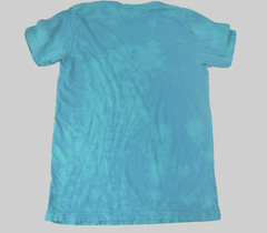 Neff Mens Cyan Bleach Wash Embroidered Smile Logo Tee Shirt NWT Medium