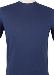 Kired Blue Solid Crewneck Cotton T-Shirt – Extra Slim – (KR6120233)