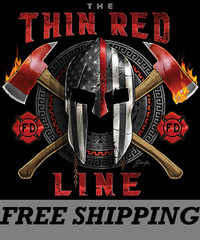 T-SHIRT-FIREFIGHTER-THIN RED LINE