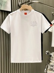Men’s Luxury Embroidered Lion T-Shirt Short Sleeve Casual Slim Fit Crew Neck Top