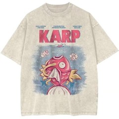 Jaws Movie Poster Magikarp Shirt, Funny Anime Parody T-Shirt, Unisex Washed Vin