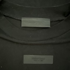 Essentials Fear Of God Cotton Logo Applique T-Shirt Black Size Medium