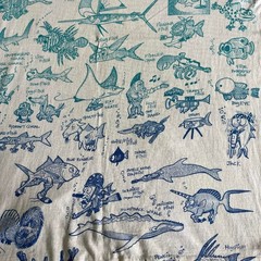 Vintage Curacao Funny Fish AOP 90s Shirt