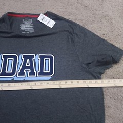 Club Room Men’s Dad Sueded Graphic T Shirt Charcoal Heather Grey 2XL