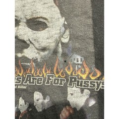 Vtg Serial Killer Michael Myers Halloween T-Shirt Faded Black Horror USA Made