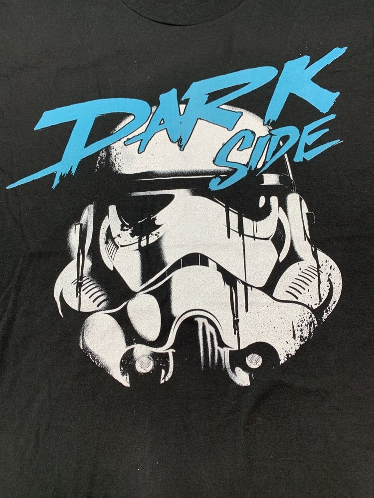 Starwars ” Darkside” StormTrooper T-shirt Mens XL Black Big Front Graphic