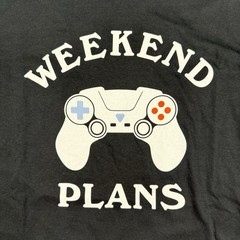 Weekend Plans Video Game Controller Graphic T-Shirt Men’s Medium NWT