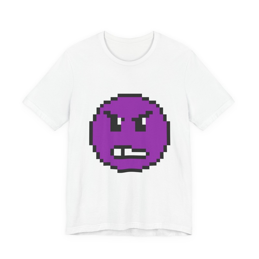 Unisex Jersey Short Sleeve Tee Shirt Retro 8-Bit Mean Grimace Purple Guy Design