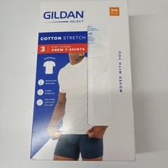 Gildan Select T-Shirt Men’s Size M 38″-40″ White Tag Free 4 Way Stretch 3 Tee