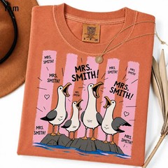 Personalized Teacher Gift Shirt Custom Name Funny Loud Seagulls School T-Shirt