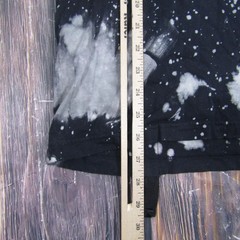 Galaxy Strap Graphic Shirt Mens M Black Bleach Splatter Short Sleeve Tee Punk