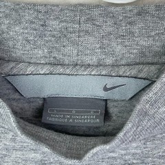 Nike Shirt Men’s Large Cowl Neck Gray Long Sleeve Logo