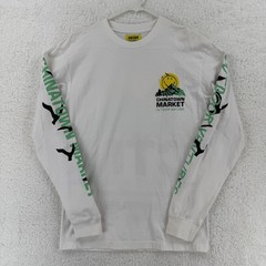 Chinatown Market Shirt Mens Small White Outdoor Ventures CTM Smiley Long Sleeve