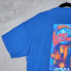 PLANET HOLLYWOOD T-Shirt Mens XL Blue Praha Prague Czech Republic VINTAGE