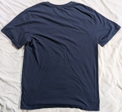 True Religion Men’s T-Shirt Tiger Tattoo Metallic Gold Foil Logo Tee Medium Blue