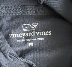 Vineyard Vines Hooded Shirt Men’s Sz Medium Blue Pocket Whale Logo Pullover