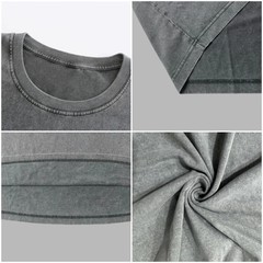 Oversized Washed T-Shirt Mens 100% Cotton Gym Fitness Loose Drop Shoulder Tee