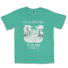 Cast All Your Cares Shirt Graphic Christian Shirts for Men Bible Verse T Shirt