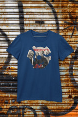 Damned Japan Neat 70s Retro Vinyl Record Styled T-Shirt / Vintage Punk Rock Tee