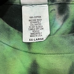 Vintage Grateful Dead T Shirt 2XL GDM 100% Cotton USA Green Tie Dye XXL 2 Sided