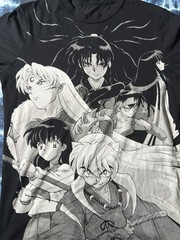 InuYasha Character Group Graphic Black T-Shirt