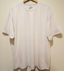 XL/2XL Vtg 90s White Blank Distressed Skate Punk Rock Single Stitch Boxy T-Shirt