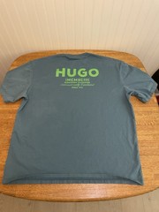 HUGO Men’s Blue Logo Crew Neck Short Sleeve T-Shirt Regular Fit Size 2XL