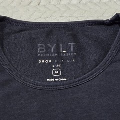 BYLT Premium Basics Drop Cut Lux T-Shirt Men’s Medium Black