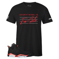 Black FOR SALE Sneaker T-shirt to Match Air Jordan 6 Retro ‘Infrared Salesman’