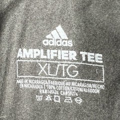 Adidas T Shirt Mens XL Black Amplifier Tee Spellout Logo Pullover Casual