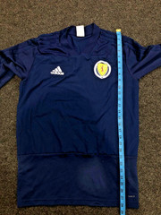 Adidas Scotland Football Training Jersey Mens Long Sleeve Navy Blue Climalite