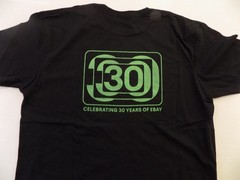 Ebay Open 25 T-Shirt Adult X-Large Black 100% Cotton 30th Anniver Promo Item NOS