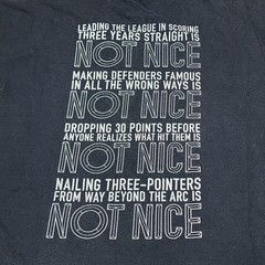 Nike KD Is NOT NICE Mens L Basketball NBA Swoosh T-Shirt Black Large Durant